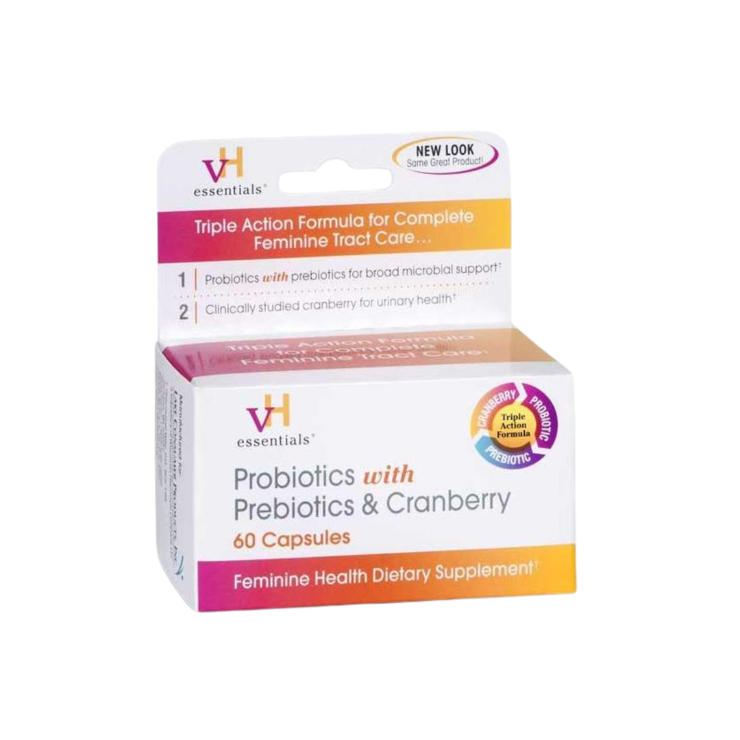 VH ESSENTIALS PROBIOTICS WITH PREBIOTICS AND CRANBERRY 60 CAPSULES
