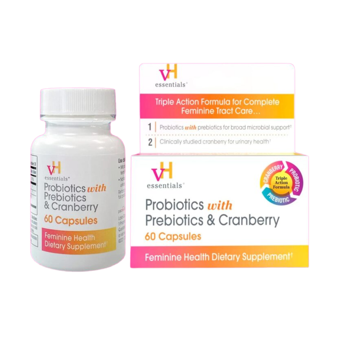 VH ESSENTIALS PROBIOTICS WITH PREBIOTICS AND CRANBERRY 60 CAPSULES