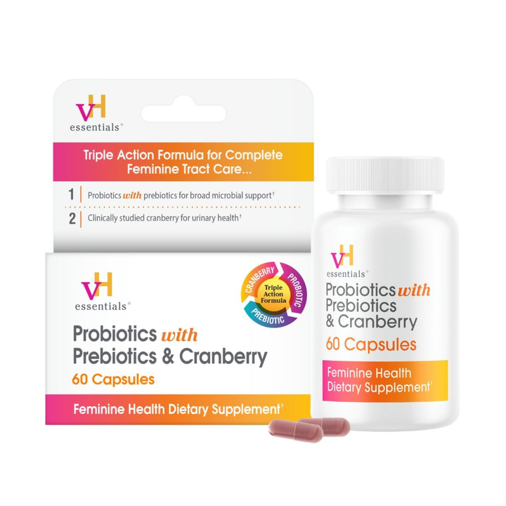 VH ESSENTIALS PROBIOTICS WITH PREBIOTICS AND CRANBERRY 60 CAPSULES