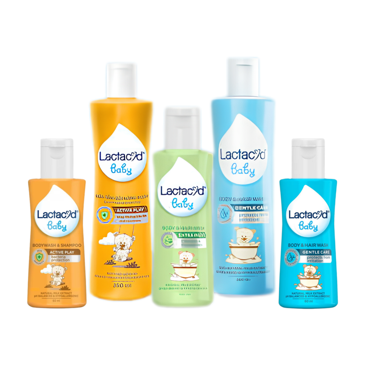 LACTACYD BABY HAIR &amp; BODY WASH I GENTLE CARE I ACTIVE PLAY 150ml I 60ml
