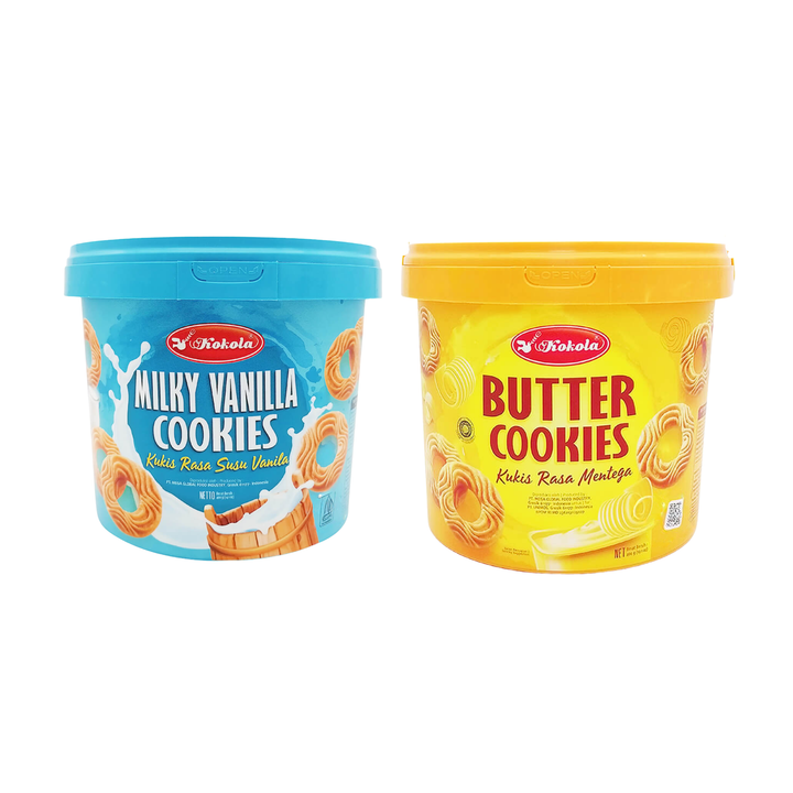 Kokola Cookies - Butter &amp; Milky Vanilla Flavors, 400g