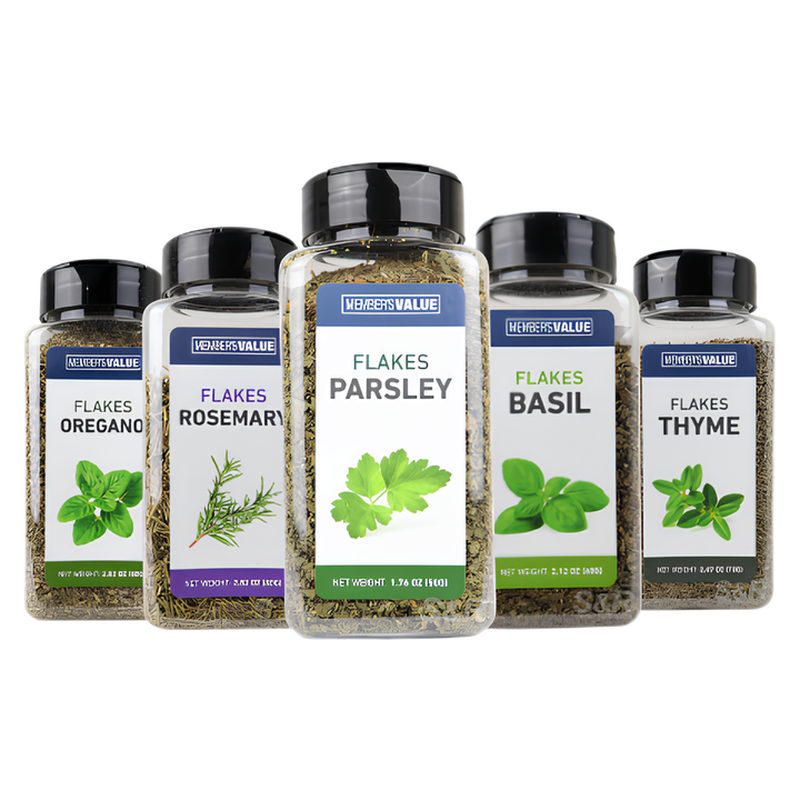 Member’s Value Flakes - Parsley 50g | Basil 60g | Thyme 70g | Rosemary 80g | Oregano 80g