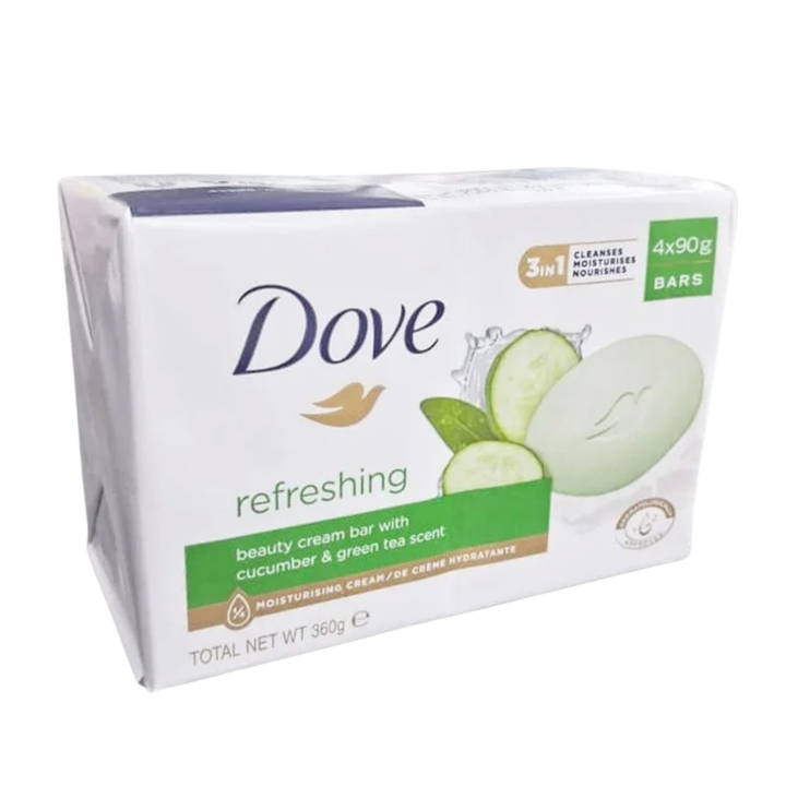 Refreshing (Cucumber &amp; Green Tea) Bar Soap 4x90grams