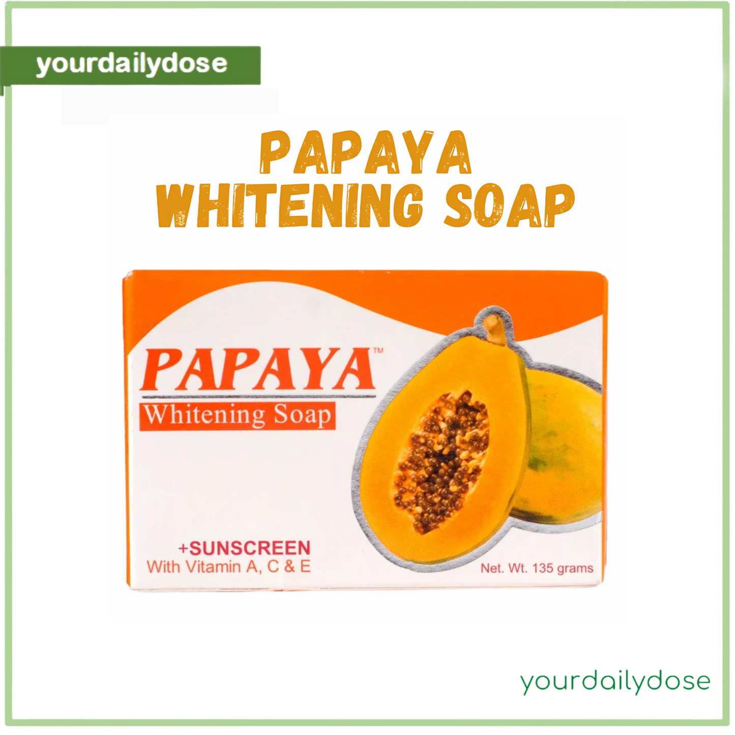 RDL Papaya Whitening Soap plus Sunscreen 135g