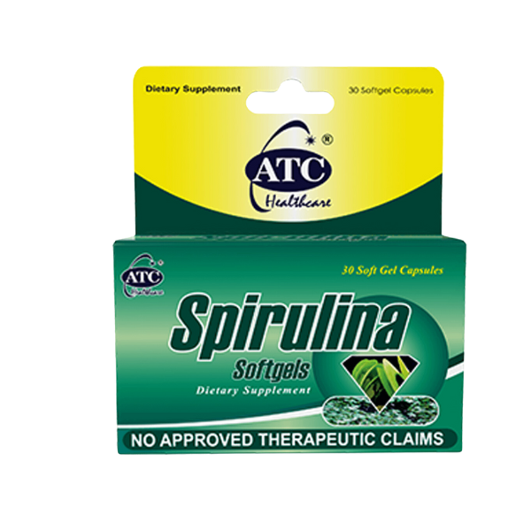 ATC SPIRULINA/GINGKO BILOBA/GRAPE SEED OIL/FISH OIL 30 SOFTGELS