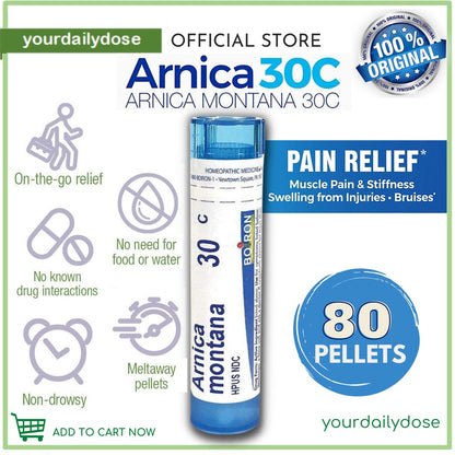 Boiron Arnica Montana 30C Sold per Tubes (80 Pellets per Tube)