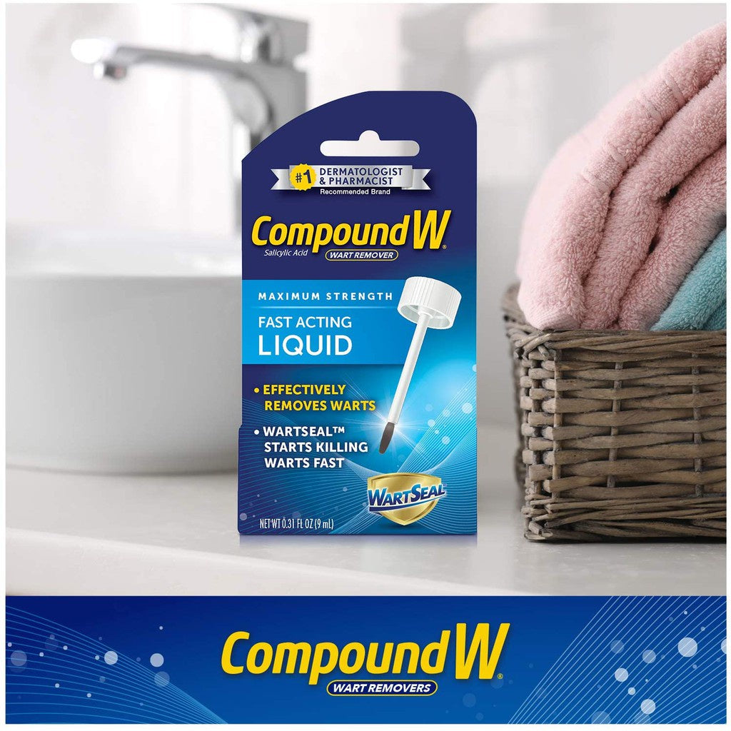 Compound W Maximum Strength Fast Acting Liquid Salicylic Acid Wart Remover 9ml