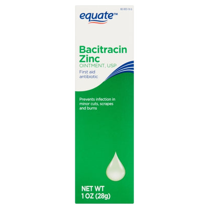 Equate Bacitracin Zinc USP Ointment First Aid Antibiotic 1 oz ( 28g)