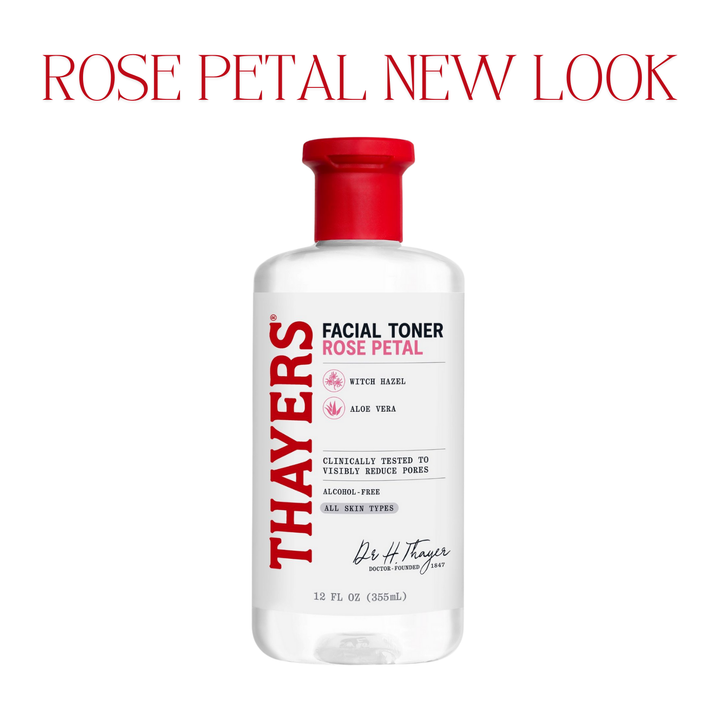 THAYERS Alcohol-Free Rose Petal Witch Hazel Facial Toner with Aloe Vera Formula, 12 Ounce