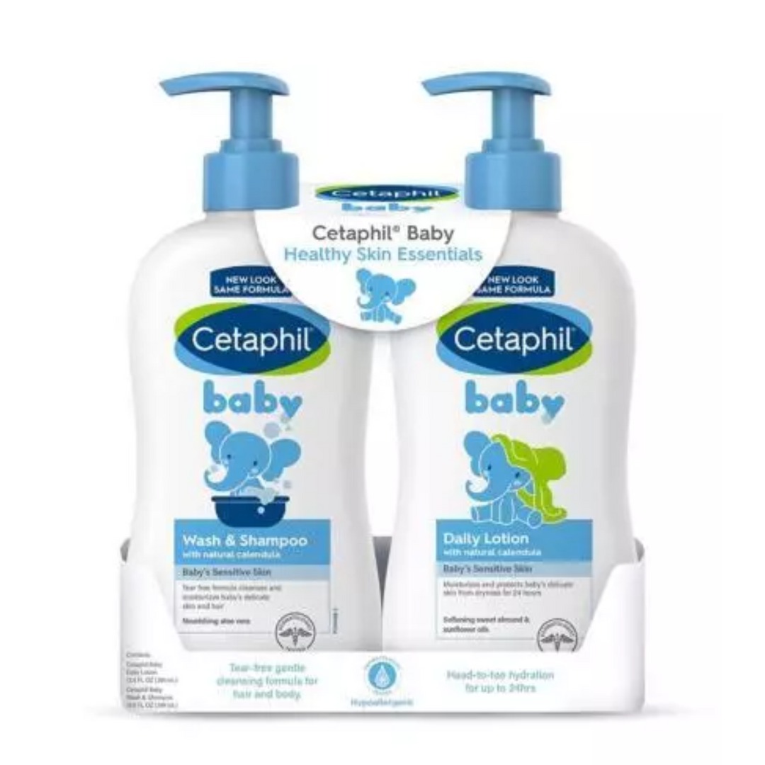 CETAPHIL BABY WASH &amp; SHAMPOO + DAILY LOTION VALUE PACK 399ML