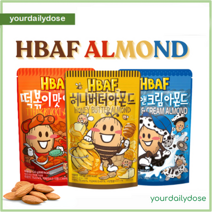 HBAF Honey Butter | Tteokbokki | Cookie&Cream Almond 190g