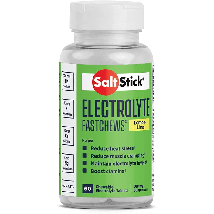 SaltStick FastChews Chewable Electrolyte Tablets | 60 Green Apple Electrolyte Chews