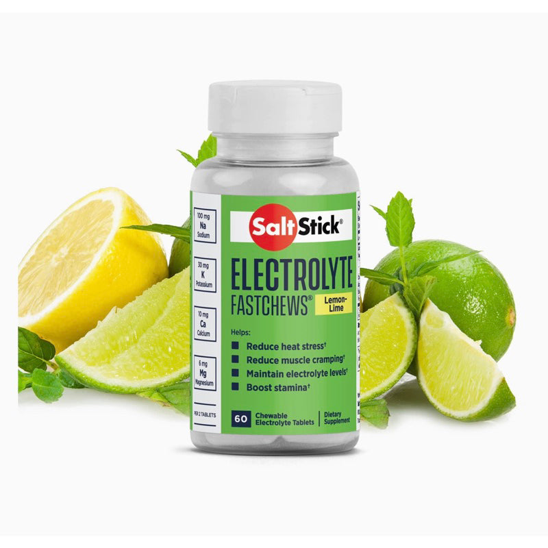 SaltStick FastChews Chewable Electrolyte Tablets | 60 Green Apple Electrolyte Chews