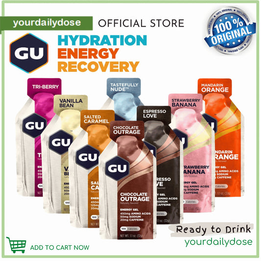 GU Energy Original Sports Nutrition Energy Gel, Fruity Flavors