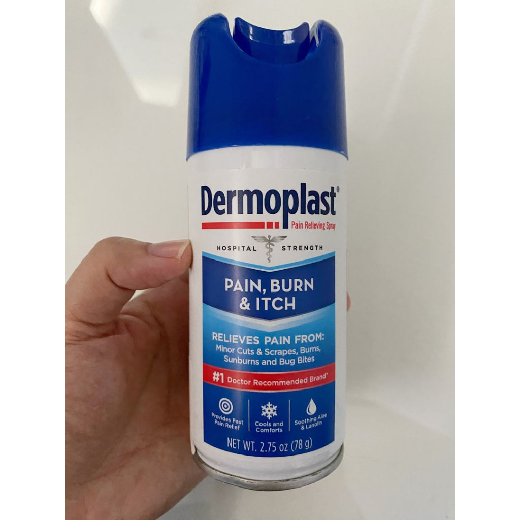 Dermoplast Pain, Burn & Itch Relief Spray/First Aid Antibacterial Spray 2.75 Oz