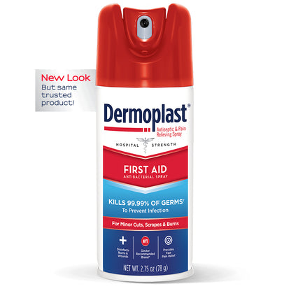 Dermoplast First Aid Spray for Minor Cuts, Scrapes and Burns, 2.75oz | 78g