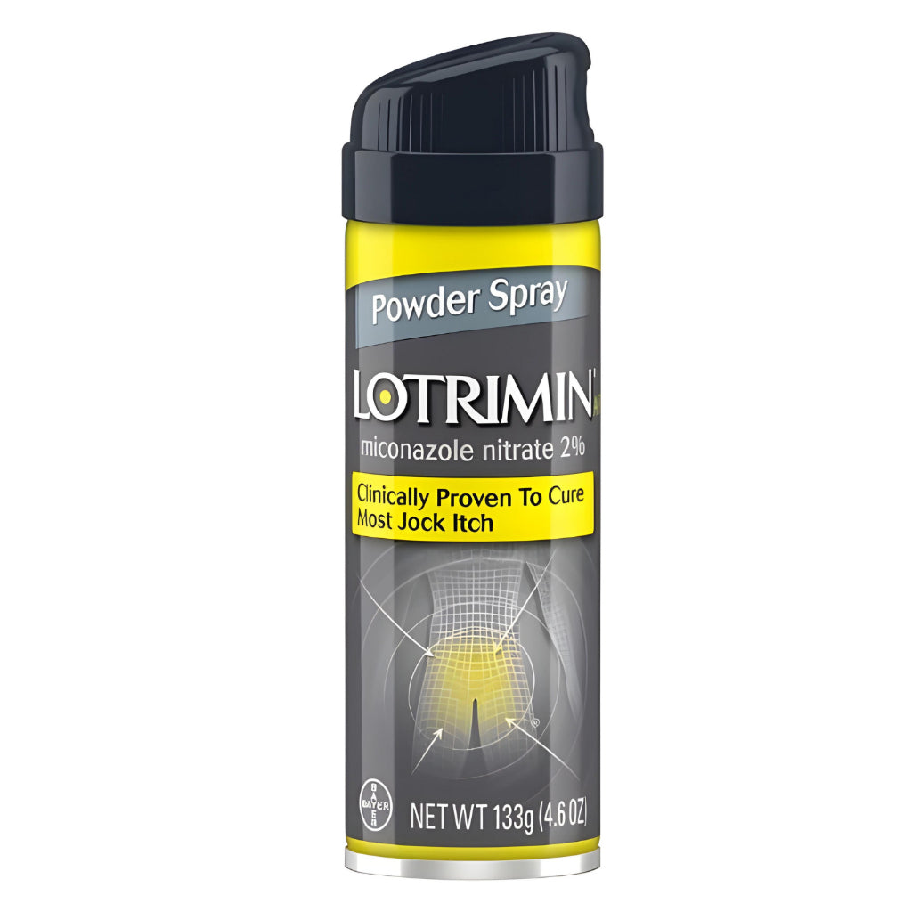 Lotrimin AF Jock Itch Antifungal Powder Spray, Miconazole Nitrate 2% - Treatment of Most Itch 133g