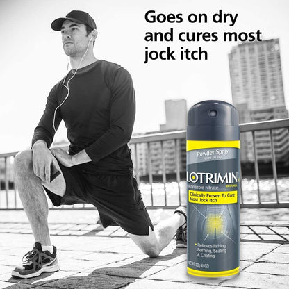 Lotrimin AF Jock Itch Antifungal Powder Spray, Miconazole Nitrate 2% - Treatment of Most Itch 133g