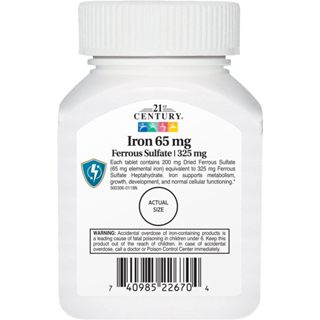 21st Century, Iron 65 mg, 120 Tablets