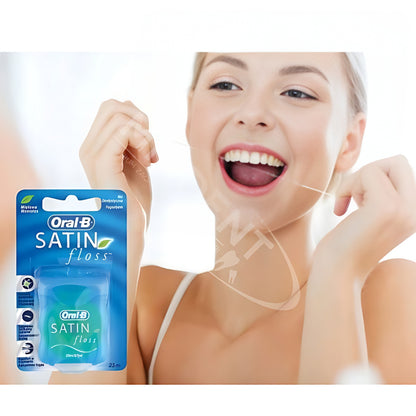 ORAL-B SATIN DENTAL FLOSS 25 METERS MINT FLAVOR