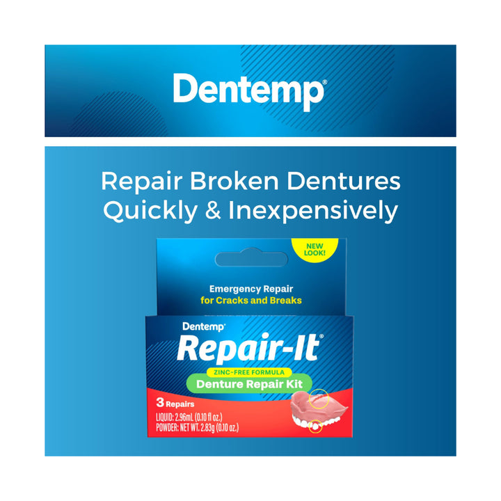 DENTEMP Repair-IT 3 REPAIRS DENTURE REPAIR KIT