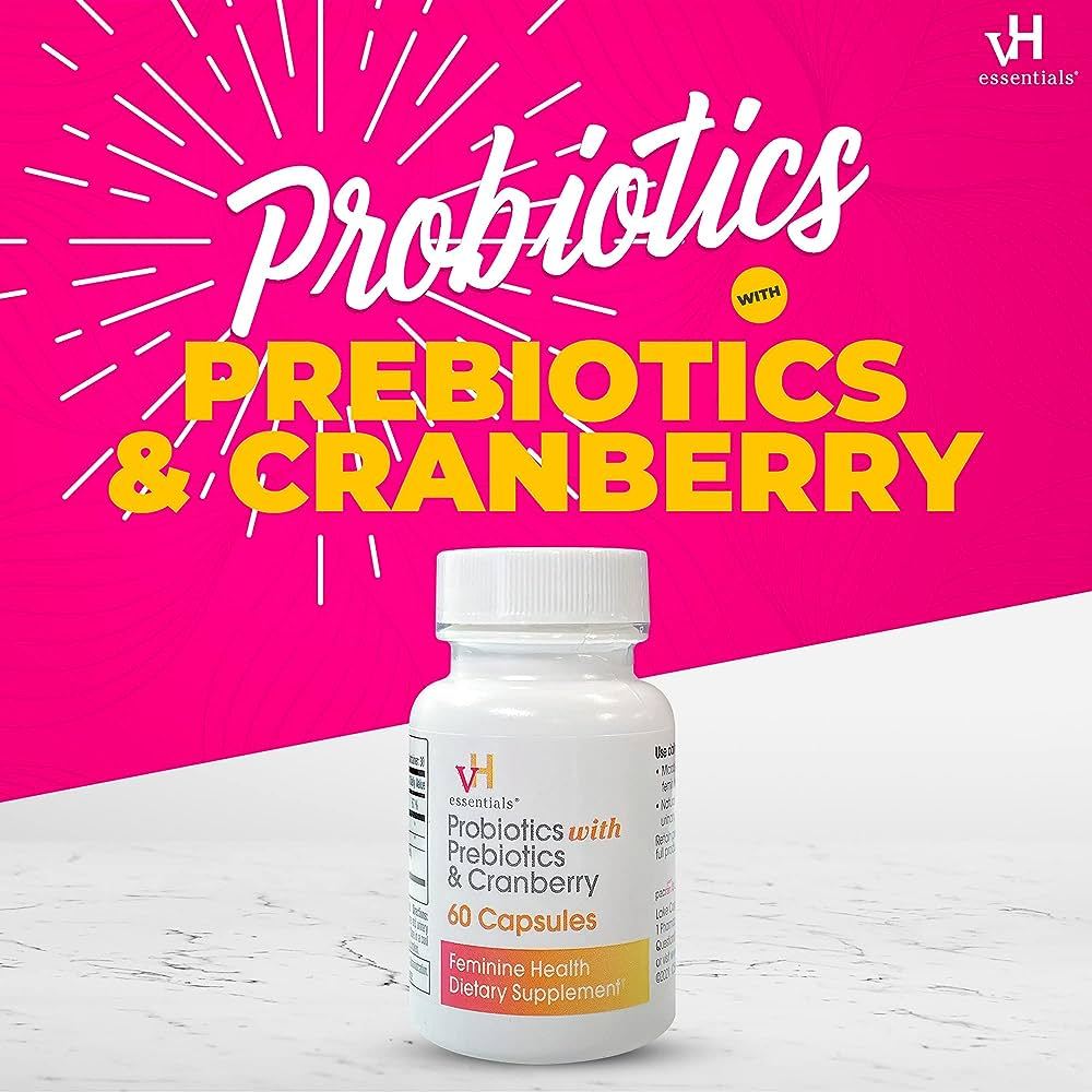 VH ESSENTIALS PROBIOTICS WITH PREBIOTICS AND CRANBERRY 60 CAPSULES