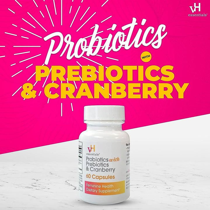 VH ESSENTIALS PROBIOTICS WITH PREBIOTICS AND CRANBERRY 60 CAPSULES