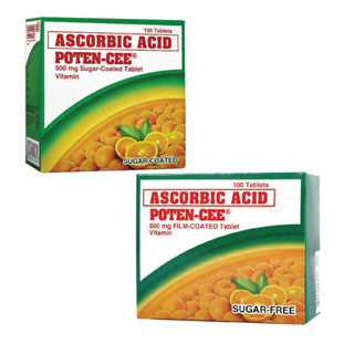 ASCORBIC ACID POTEN-CEE SUGAR FREE/ SUGAR COATED TABLET 10&