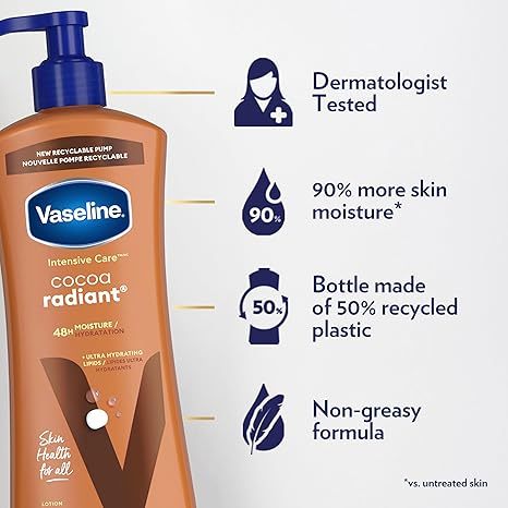 Vaseline Intensive Care Cocoa Radiant Body Lotion 600ML