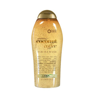 OGX Smoothing + Coconut Coffee Body Scrub &amp; Wash 577mL