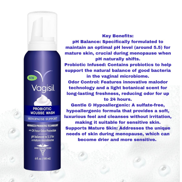 VAGISIL Probiotic Mousse Wash 180ml