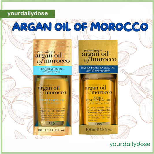 OXG Renewing + Argan Oil Of Morocco Extra Penetrating Hair Oil Treatment 100mL