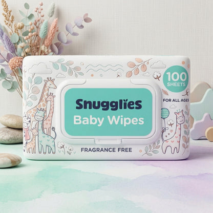 Snugglies Baby Wipes (Fragrance-Free) – 100 Sheets