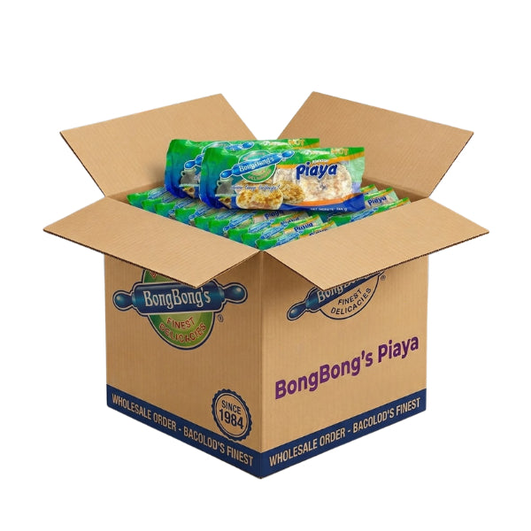 Bongbong’s Piaya Bulk Order Box in Plain, Ube, or Combo Flavors (30 TO 50 PACKS)