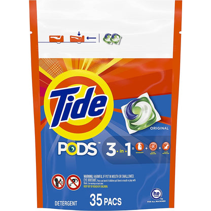 Tide PODS Liquid Laundry Detergent 3 in 1 |  4 in 1 pacs