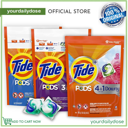 Tide PODS Liquid Laundry Detergent 3 in 1 |  4 in 1 pacs