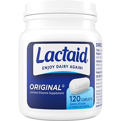 Lactaid Original Strength 120 Caplets Lactose Intolerance Relief